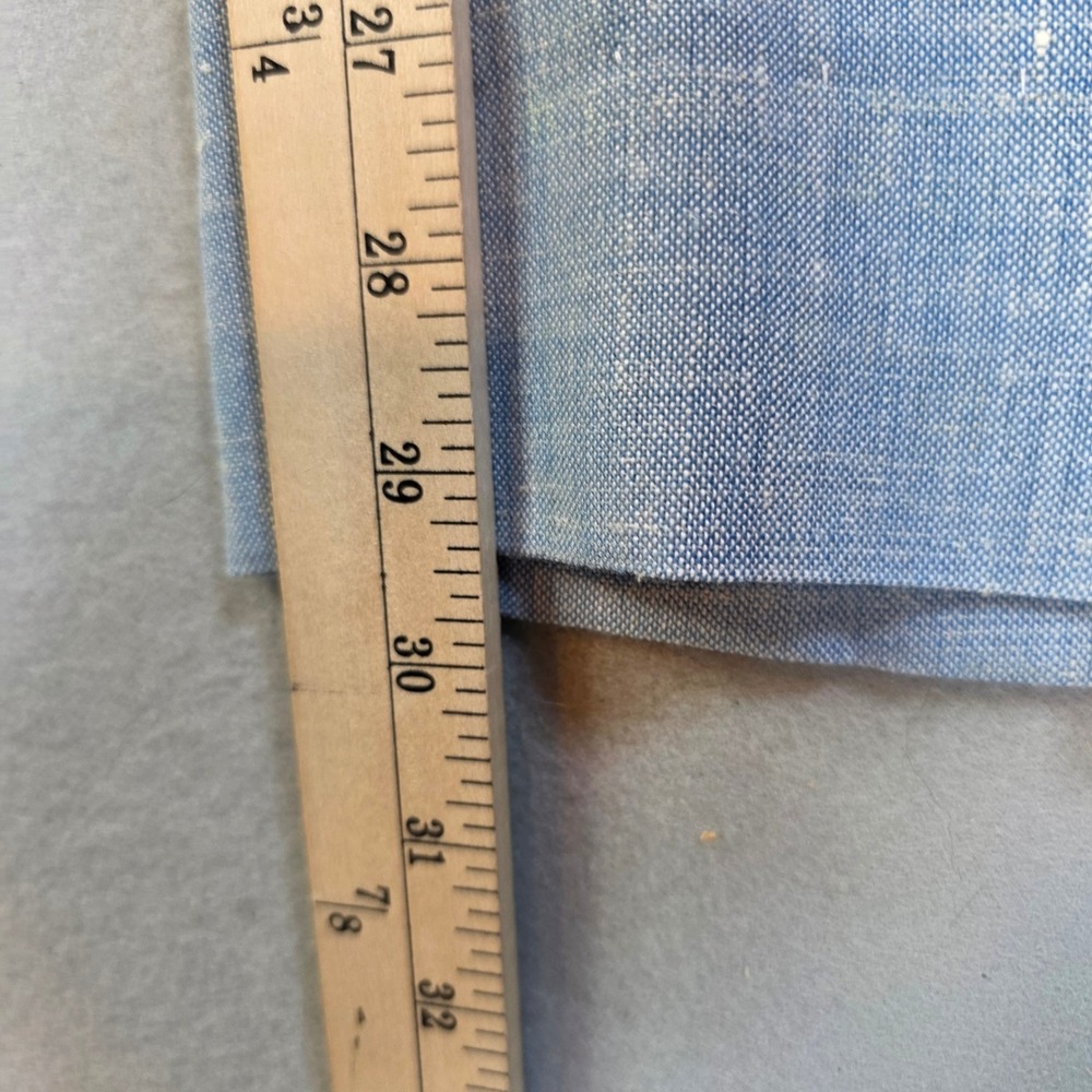 Vintage Light Blue Textured Trousers Straight Leg Distressed Patina 37x29.5 - Picture 4 of 5